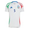 Virallinen Fanipaita Italia Manuel Locatelli 5 Vieraspelipaita Euro 2024 - Miesten
